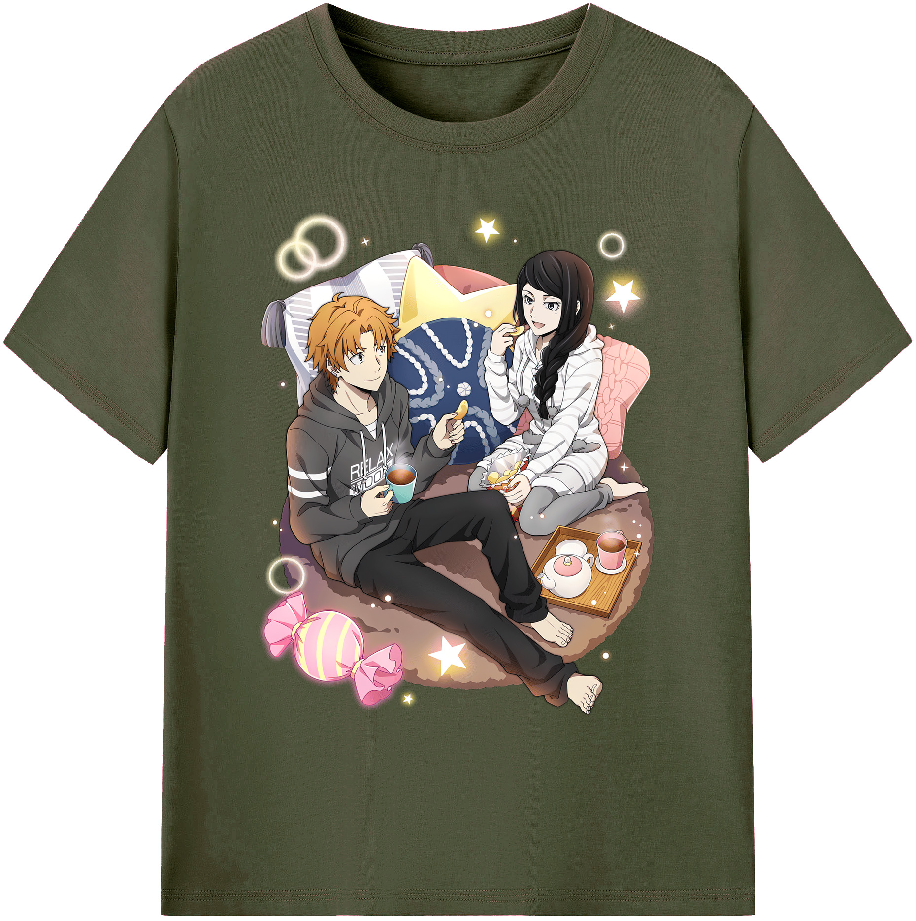 （画像用） 文豪ストレイドッグス Bungo Stray Dogs 綿100％ メンズ半袖Tシャツ｜肌触りやわらか＆通気性